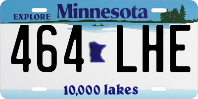 MN license plate 464LHE