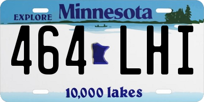 MN license plate 464LHI