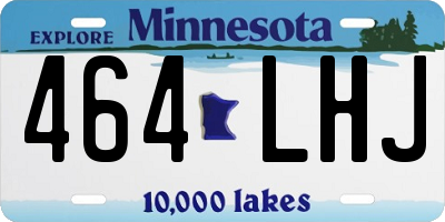 MN license plate 464LHJ