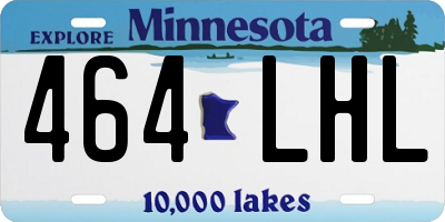 MN license plate 464LHL
