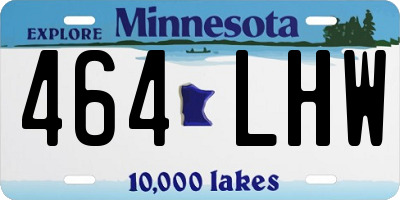 MN license plate 464LHW