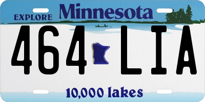 MN license plate 464LIA