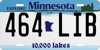 MN license plate 464LIB