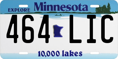 MN license plate 464LIC