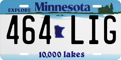 MN license plate 464LIG