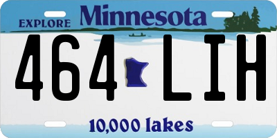MN license plate 464LIH
