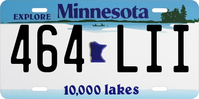 MN license plate 464LII