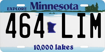 MN license plate 464LIM