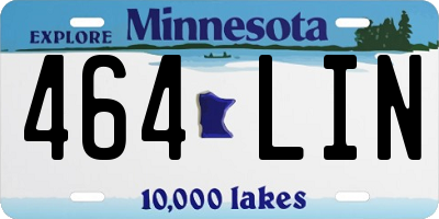 MN license plate 464LIN