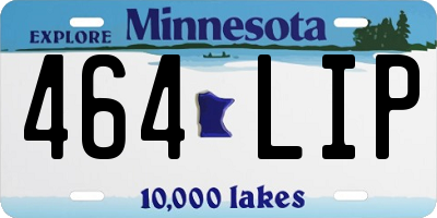 MN license plate 464LIP