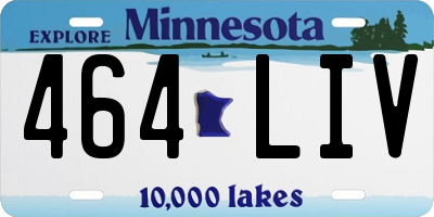 MN license plate 464LIV