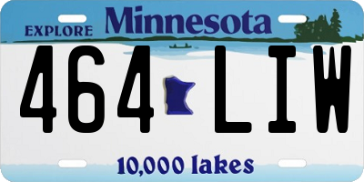 MN license plate 464LIW