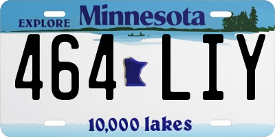 MN license plate 464LIY