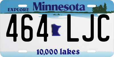 MN license plate 464LJC