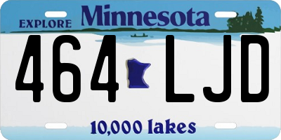 MN license plate 464LJD