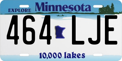 MN license plate 464LJE