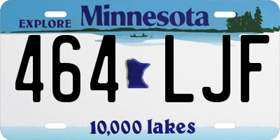 MN license plate 464LJF