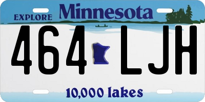 MN license plate 464LJH
