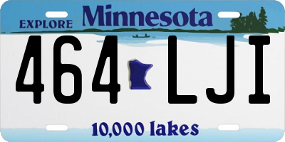 MN license plate 464LJI