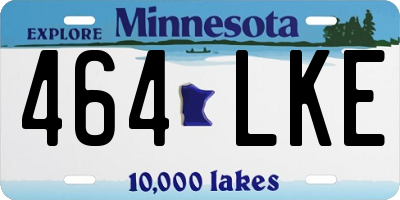 MN license plate 464LKE