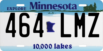 MN license plate 464LMZ
