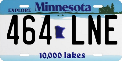 MN license plate 464LNE