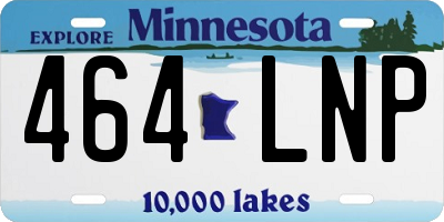 MN license plate 464LNP