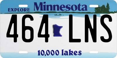 MN license plate 464LNS