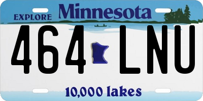 MN license plate 464LNU