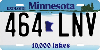 MN license plate 464LNV