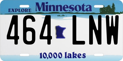 MN license plate 464LNW