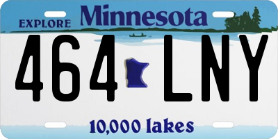 MN license plate 464LNY