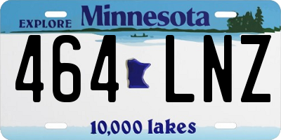 MN license plate 464LNZ