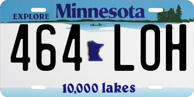 MN license plate 464LOH