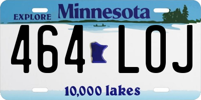 MN license plate 464LOJ