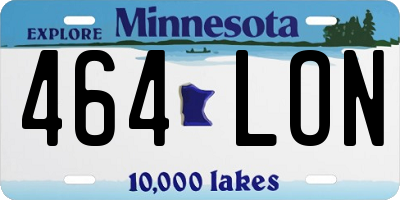 MN license plate 464LON
