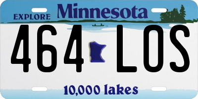 MN license plate 464LOS