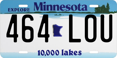 MN license plate 464LOU