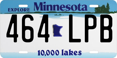 MN license plate 464LPB