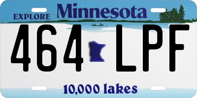 MN license plate 464LPF