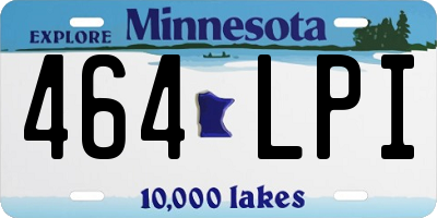 MN license plate 464LPI