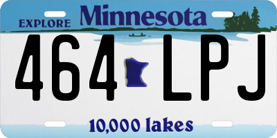 MN license plate 464LPJ