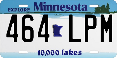 MN license plate 464LPM