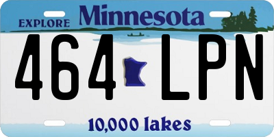 MN license plate 464LPN