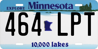 MN license plate 464LPT