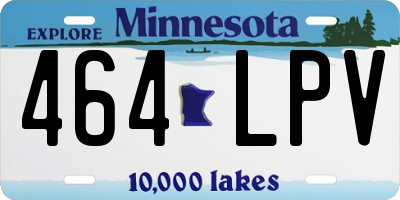 MN license plate 464LPV