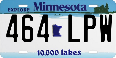 MN license plate 464LPW