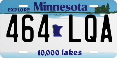 MN license plate 464LQA