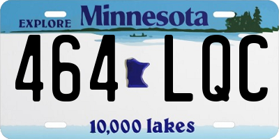 MN license plate 464LQC