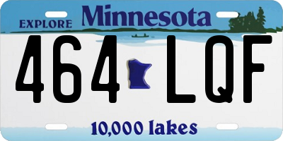 MN license plate 464LQF